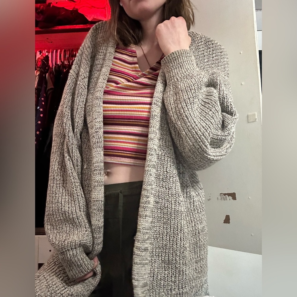 Cable-knit cardigan